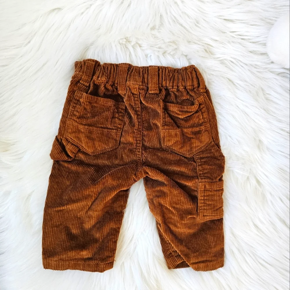 2 Piece Set Baby Gap Flannel Shirt Burgundy & Baby Gap Corduroy Lined Pants